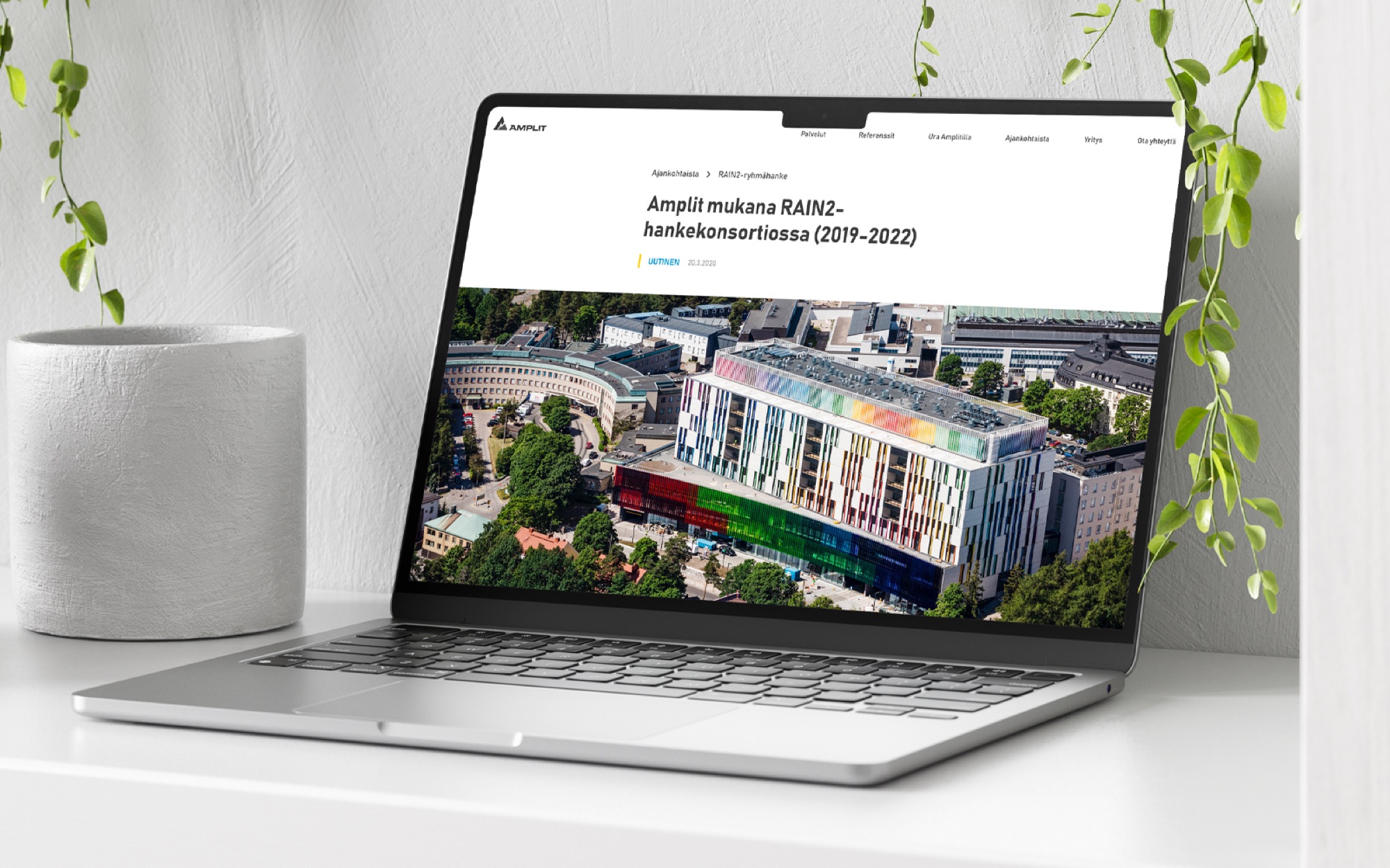 Amplit website services and content blocks