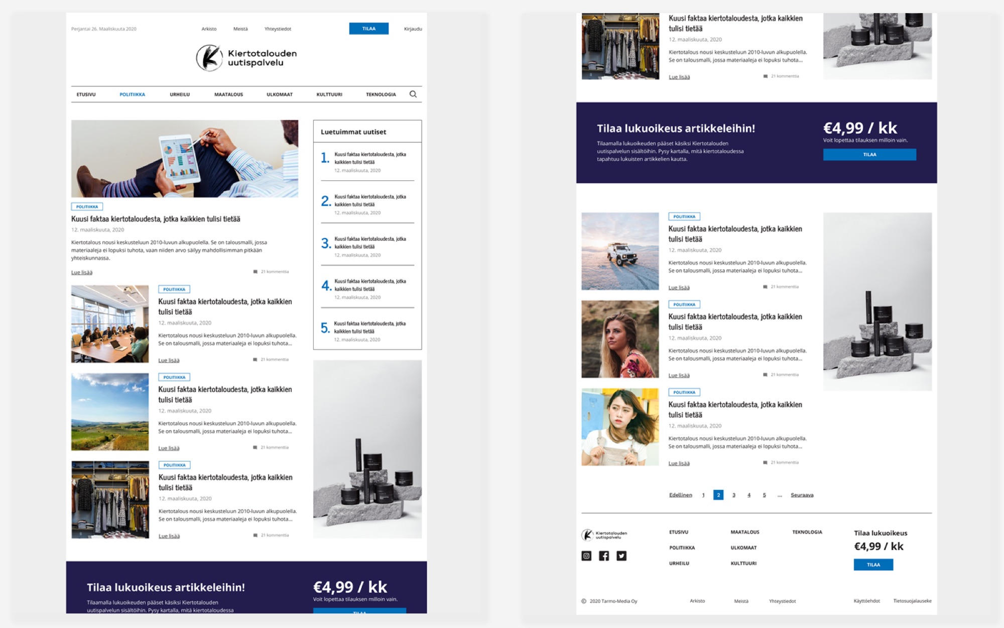 Category page on the circular economy news website.