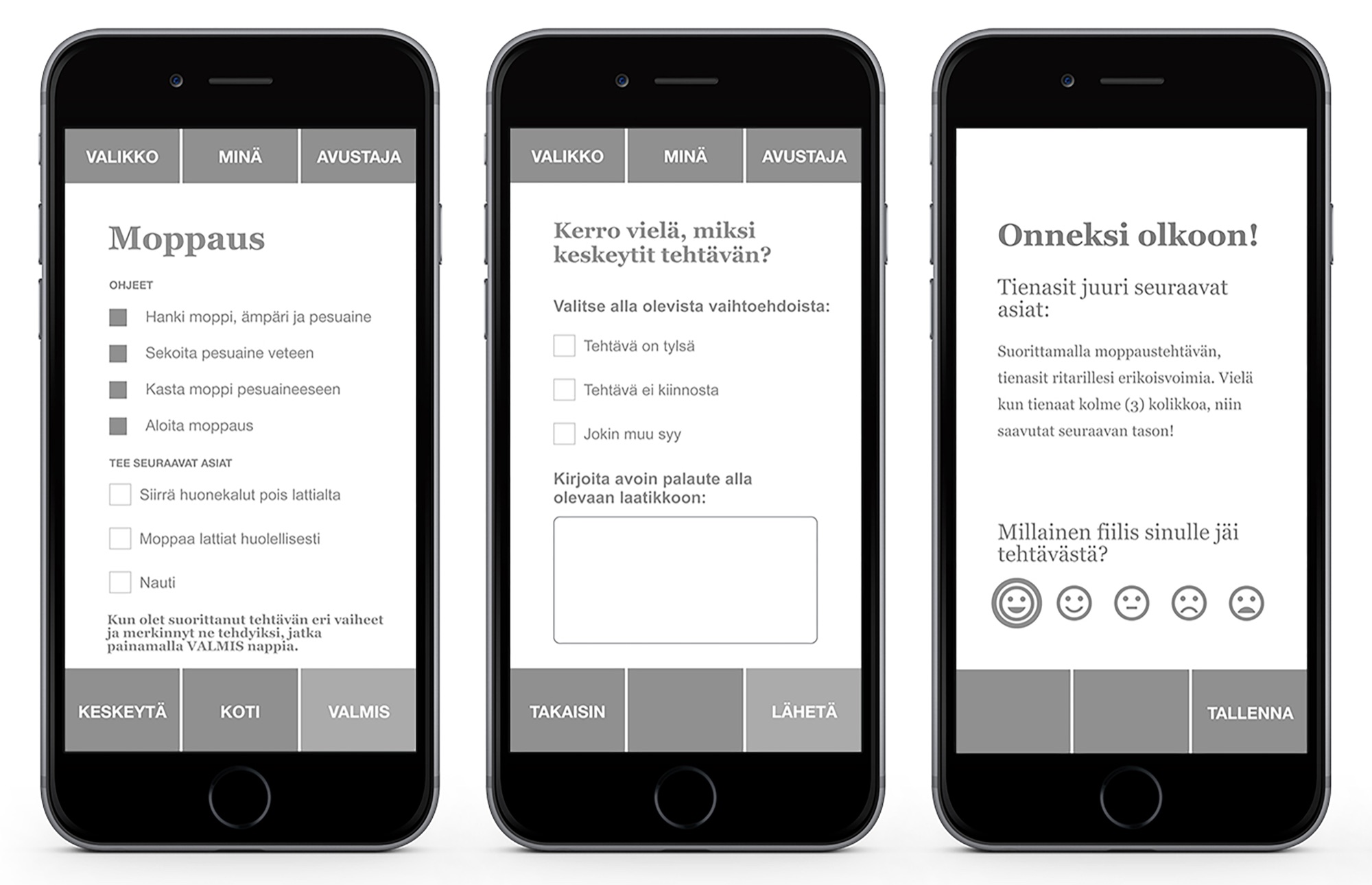 Additional wireframe layouts